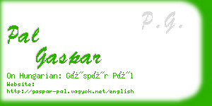 pal gaspar business card